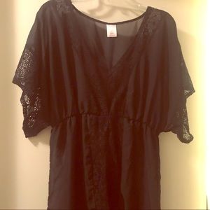 Women’s Black Lace Dress | Exhiliration | Size L
